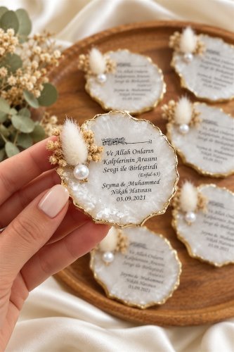 Epoksi Magnet 25 Adet Söz Nişan Nikah Kına Düğün Hediyeliği Kuran Hatırası Sünnet Mevlüt
