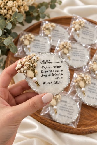 Epoksi Magnet 25 Adet Söz Nişan Nikah Kına Düğün Hediyeliği Kuran Hatırası Sünnet Mevlüt