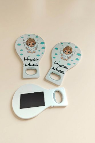 Melek Balon Erkek Bebek Açacak Magnet Bebek Süsü