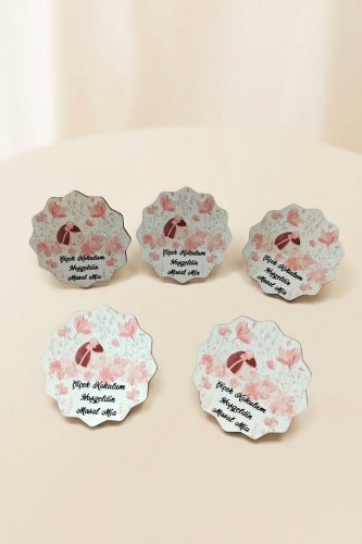 Kelebek Bahçesi Bebek Ahşap Magnet