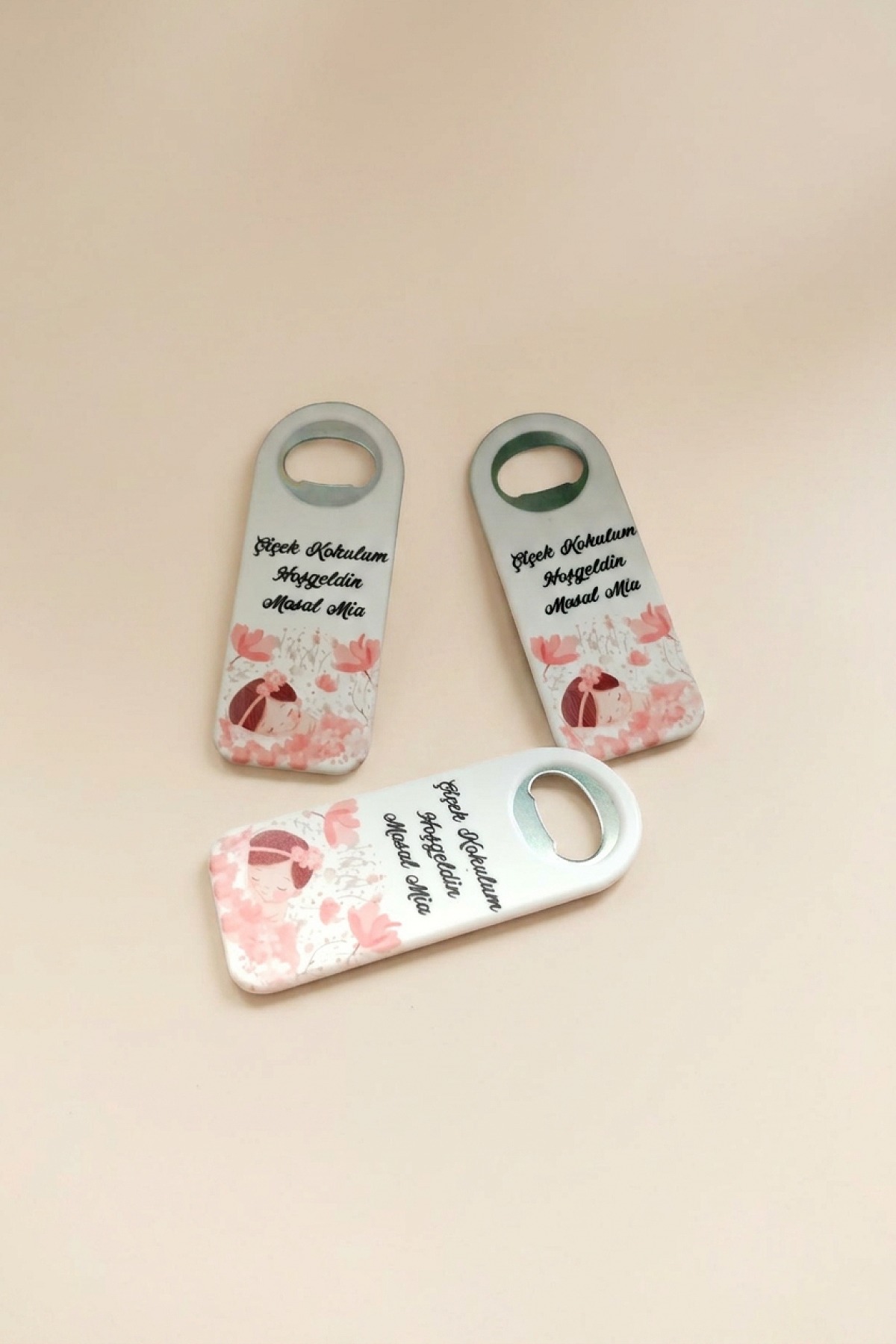 Kelebek Bahçesi Kız Bebek Açacak Magnet Bebek Süsü