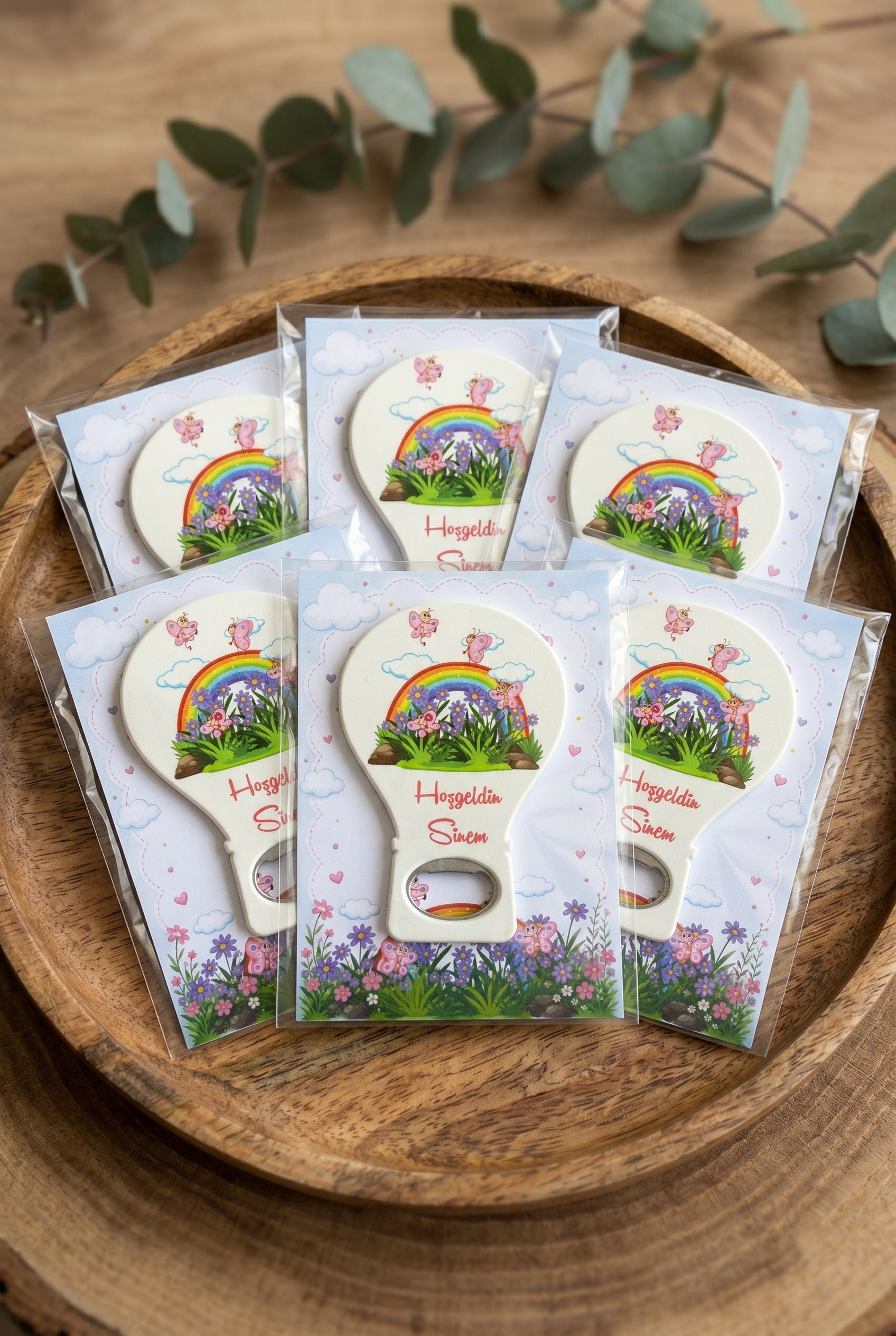 Gökkuşağı Peri Bebek Hediyelik Balon Açacak Magnet 20'li Paket