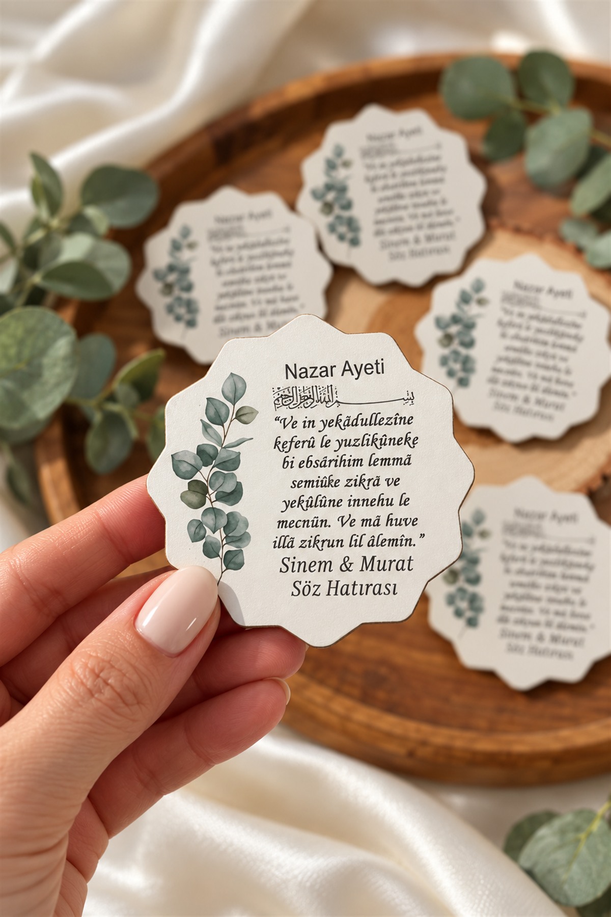 10 Adet ahşap magnet Söz Nişan Hediyeliği nikah şekeri mevlüt hediyesi