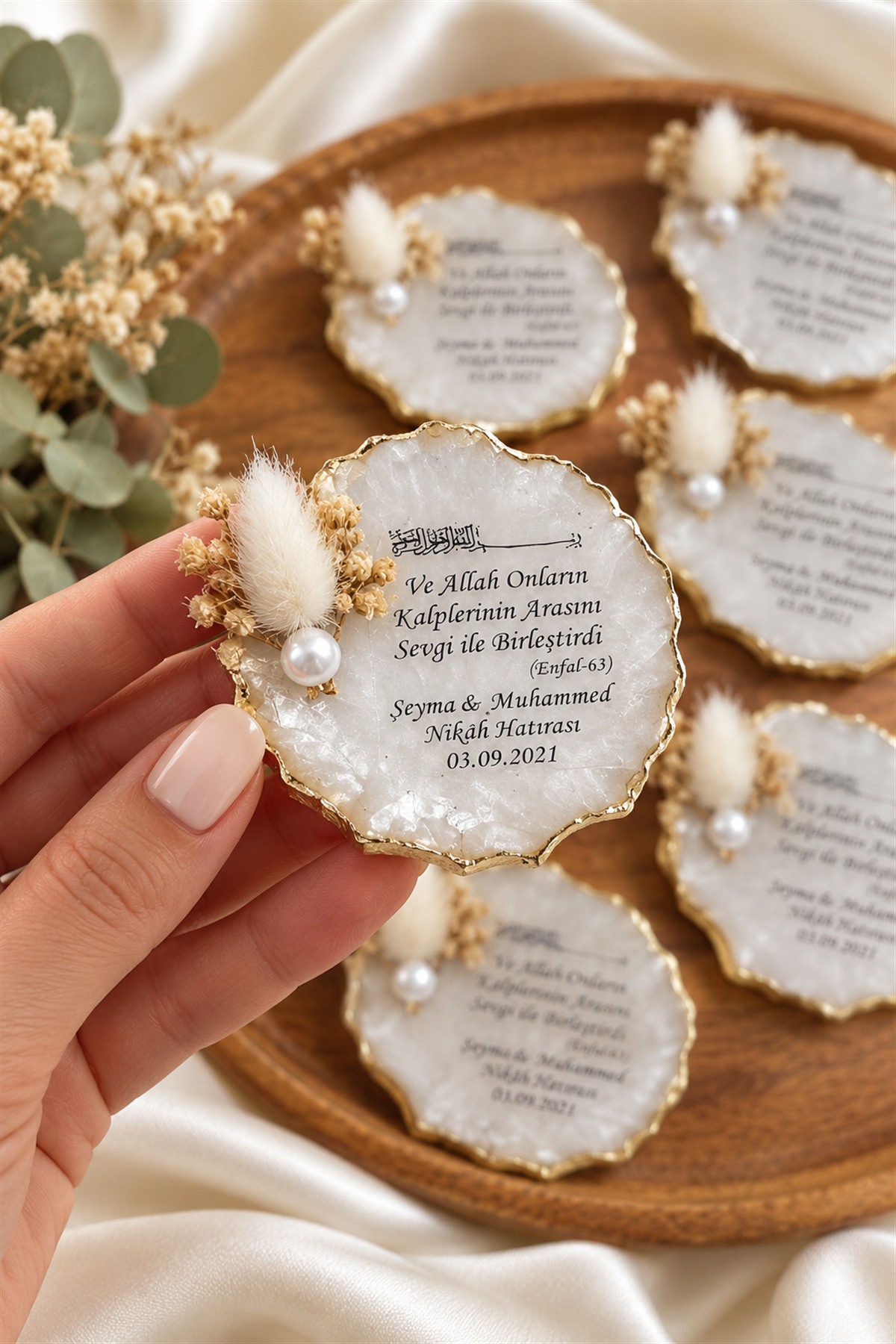 Epoksi Magnet 25 Adet Söz Nişan Nikah Kına Düğün Hediyeliği Kuran Hatırası Sünnet Mevlüt