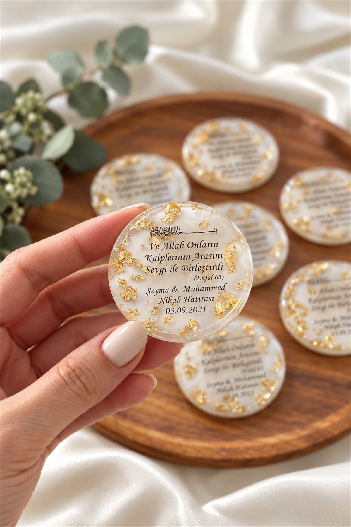 Epoksi Magnet 25 Adet Söz Nişan Nikah Kına Düğün Hediyeliği Kuran Hatırası Sünnet Mevlüt